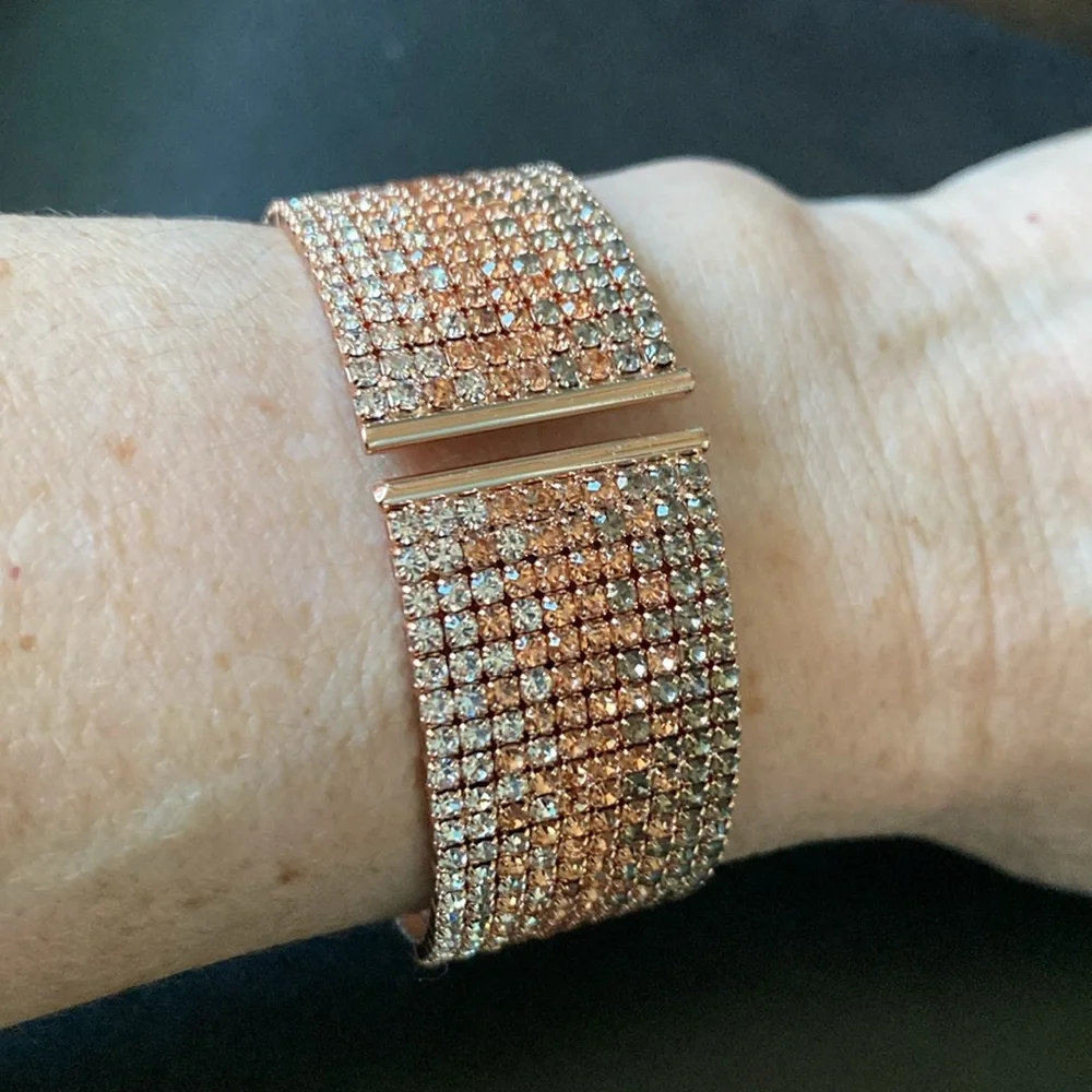Rose Gold Cuff Bracelet - Picture 5 of 12